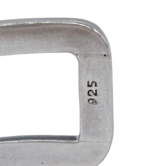 Estate Sterling Silver 925 Double Bar Open Cuff Bracelet 6.75" - Picture 8 of 11